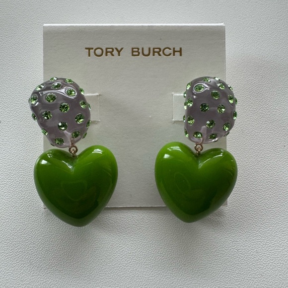 Tory Burch Jewelry - Tory Burch Textured Beans Heart Drop Earring